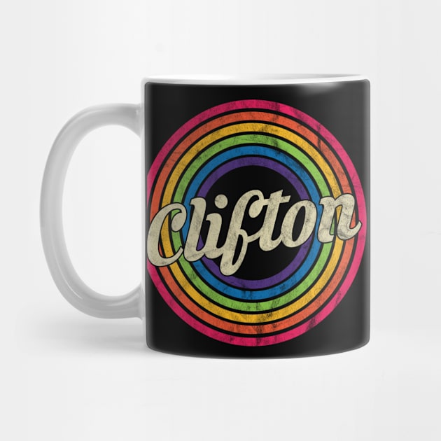 Clifton - Retro Rainbow Faded-Style by MaydenArt